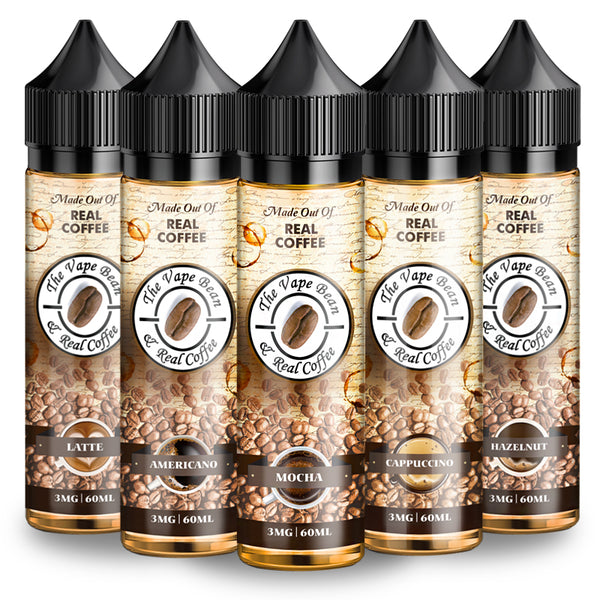 Vape coffee flavor contrast, latte vs espresso vape comparison, roasted coffee beans vape - Vape Bean Freebase Vape Juice | Premium E liquid by ENB – shopenb.com