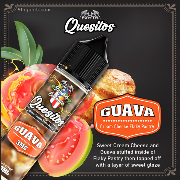 Quesitos Freebase Vape Juice | Premium E liquid Flavor by ENB shopenb.com Quesitos Freebase Vape Juice | Premium E liquid Flavor by ENB shopenb.com